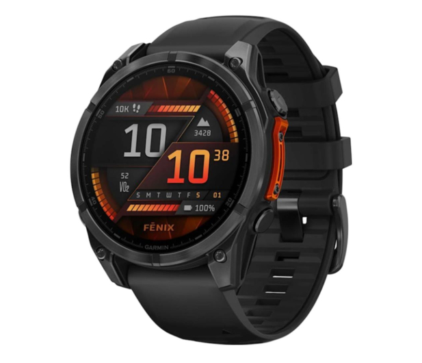 Garmin fenix 8 AMOLED 47mm szary z czarnym paskiem - 1277067 - zdjęcie